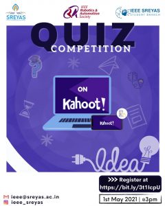 IEEE SREYAS ROBOTICS AND AUTOMATION SOCIETY has conducted a Quiz CompetitionIEEE SREYAS ROBOTICS AND AUTOMATION SOCIETY has conducted a Quiz Competition